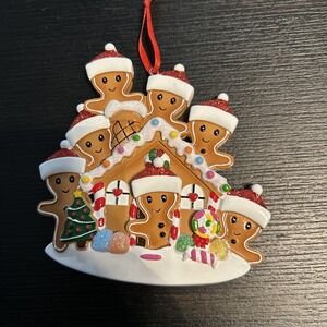 Christmas Ornament Holiday Seven Gingerbread With House Can‎ Be Personalized